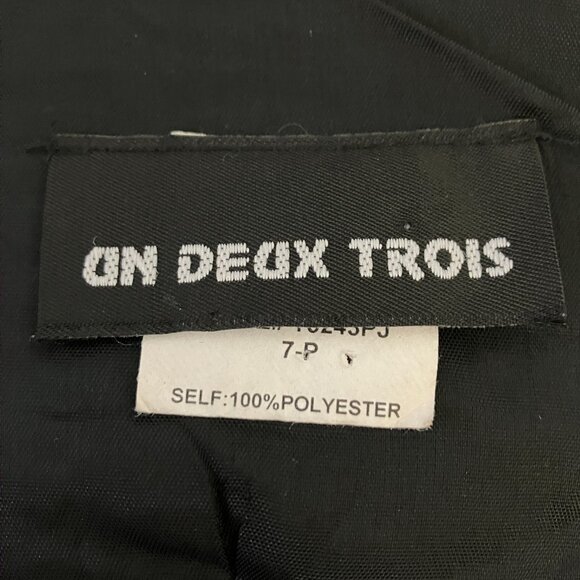 Un Deux Trois Girls Black Brocade Damask Sleeveless Skater Dress Party Holiday - Picture 6 of 8